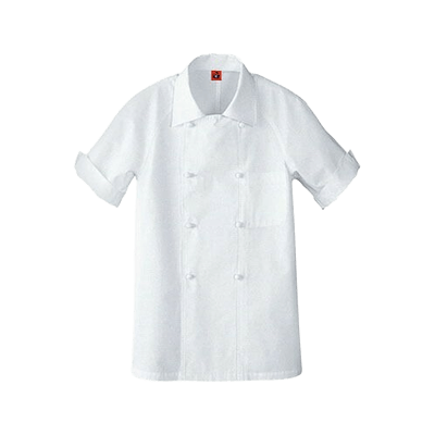 飲食店ユニフォーム コックコート 半袖[兼用] QA7341-0-TRYS株式会社