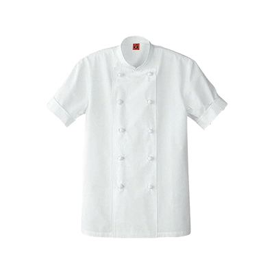 飲食店ユニフォーム コックコート 半袖[兼用] QA7340-0-TRYS株式会社