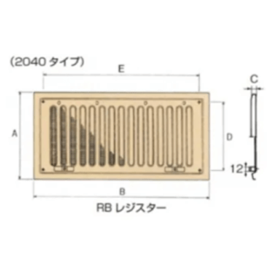 換気金物・ガラリ 丸型換気口・レジスター・ガラリ ステンレスレジスターガラリセット (RGBタイプ) RGB2040-S-加藤金物株式会社