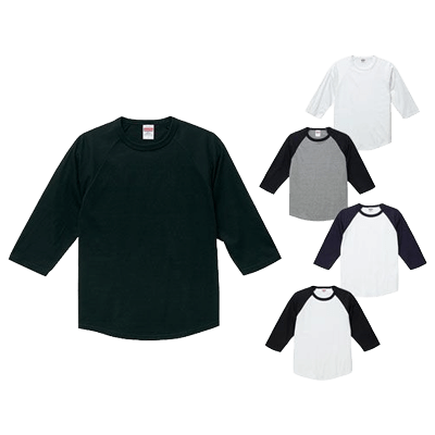 飲食店ユニフォーム Tシャツ・カットソー 七分袖 ユニセックス 5.6オンス ラグラン3/4スリーブTシャツ-TRYS株式会社