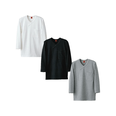 飲食店ユニフォーム Tシャツ・カットソー 七分袖 ユニセックス Tシャツ 七分袖 兼用 QU7362-0-TRYS株式会社