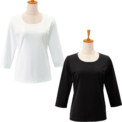 飲食店ユニフォーム Tシャツ・カットソー 七分袖 レディース カットソー-TRYS株式会社