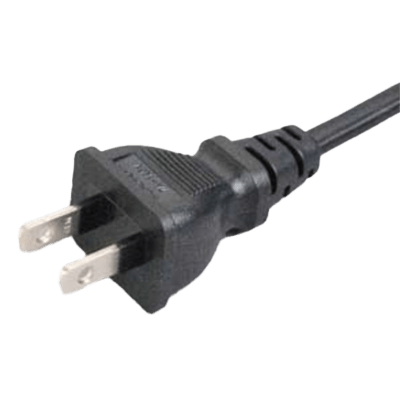 -Anti-tracking measures 2P plug on one side/cut off on one side Flat type electric wire 7A-125V power cable ACJ-2TP-WOG