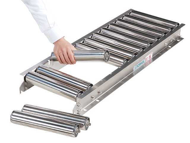 Stainless Steel Slot-In Roller Conveyor Model MUS38, φ38 Medium-Duty Straight Type-Part Number-MS38-300515