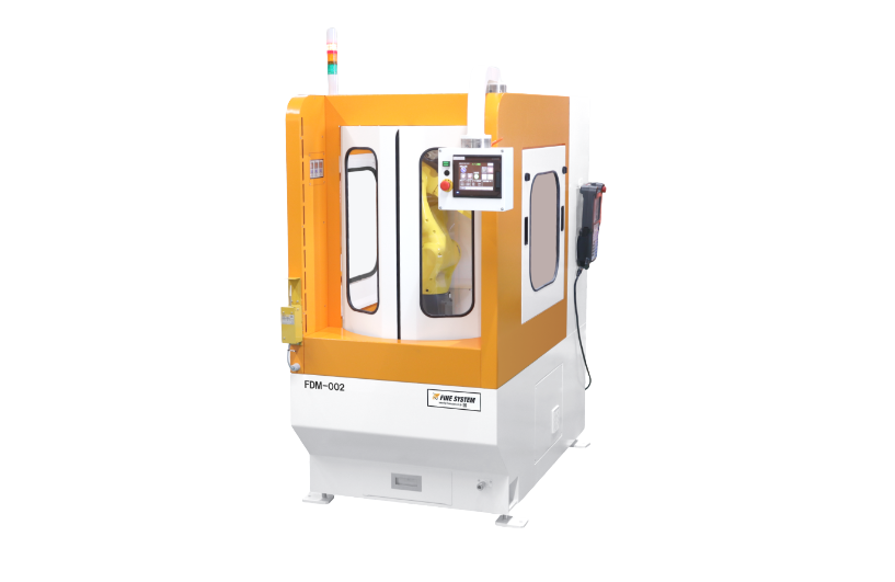 Compact deburring robot cell FDM-002 model achieves the level of deburring required by skilled workers through automation-FINESYSTEM Co., Ltd.