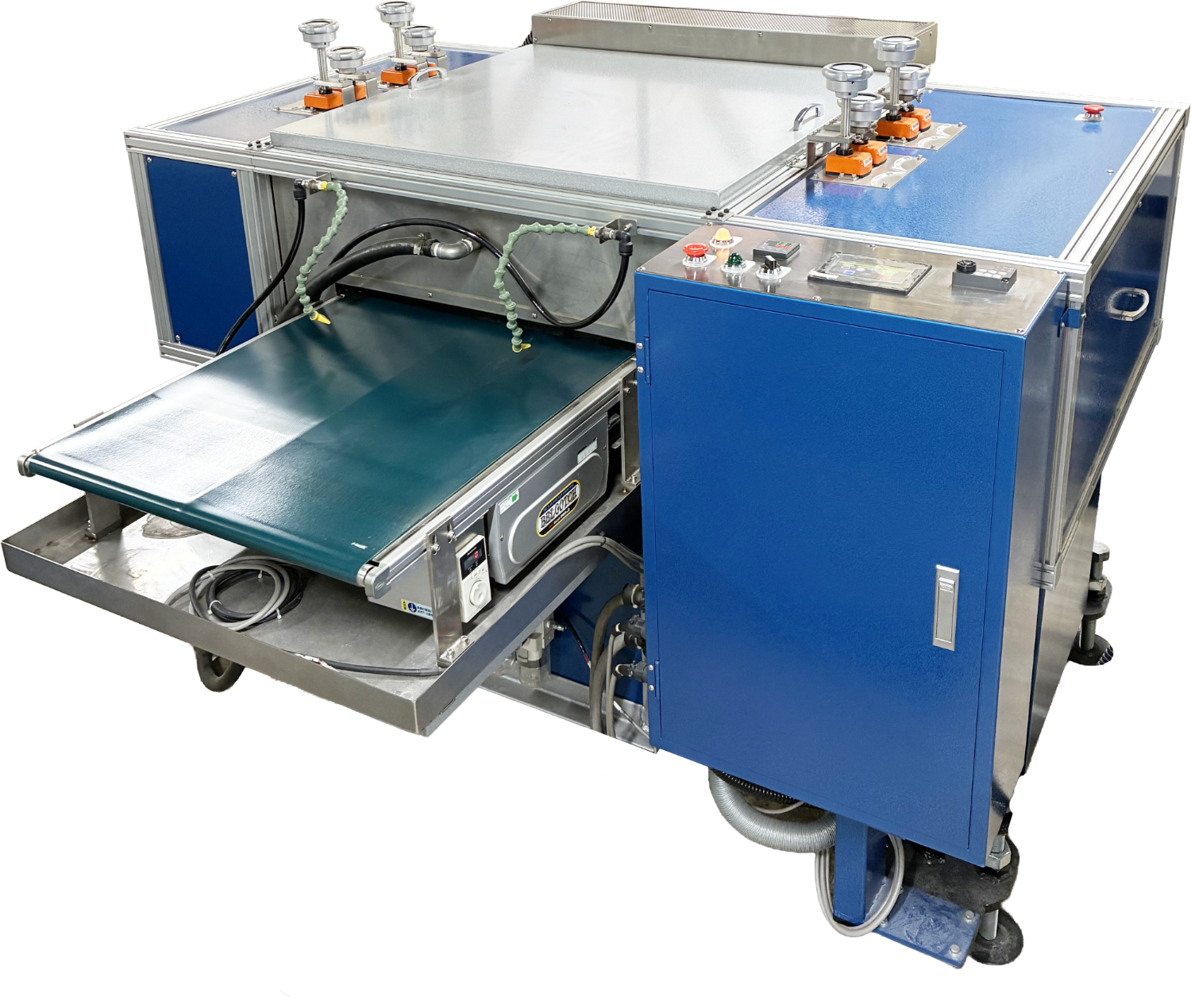 Pioneer of conveyor type cleaning machine exclusively for flat plates (also suitable for cleaning after deburring) Automatic metal plate cleaning machine-Toban Industries Co., Ltd.