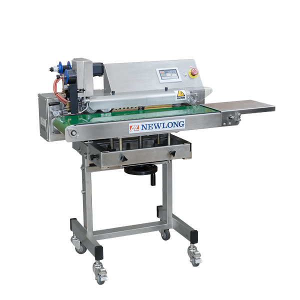 Rotary Sealer Sealing system for heat-sealing food plastic bags or binding them with adhesive tape or ties BD+7P type (with hot printer)-Newlong Machine Works, Ltd.