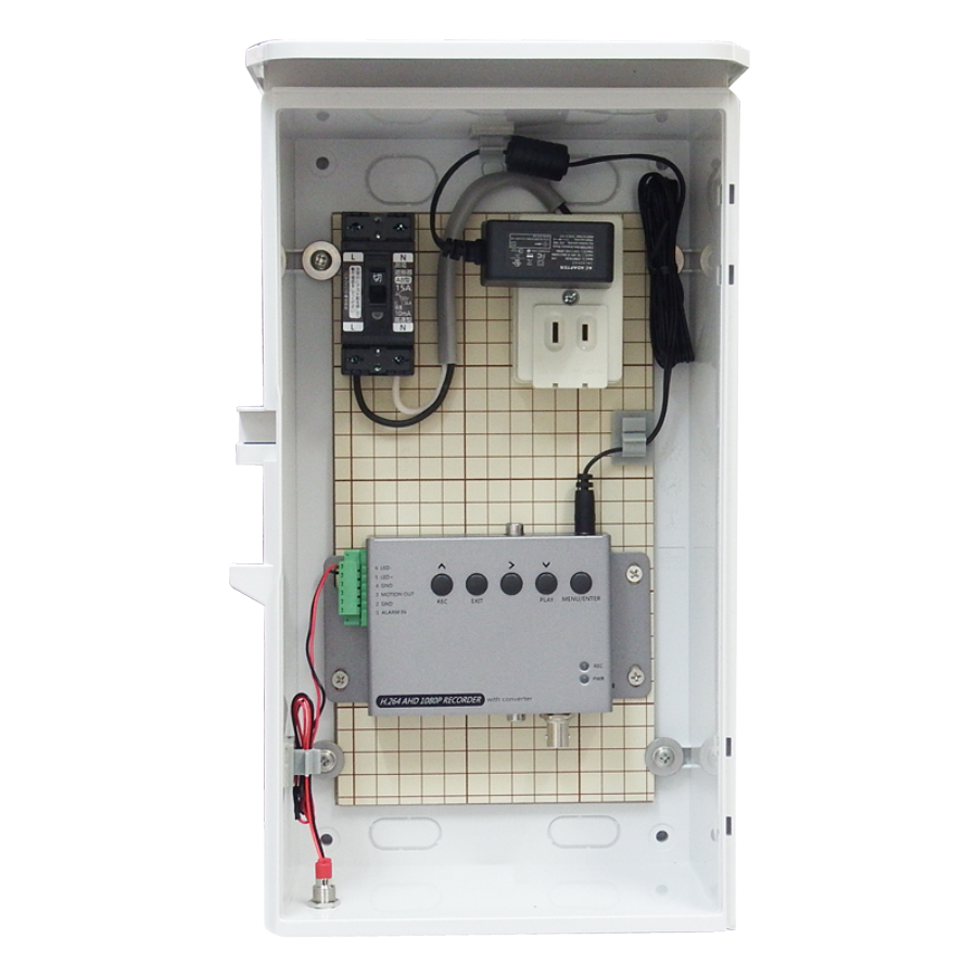 街頭防犯システム 1ch AHD・アナログ用SDカード録画レコーダー搭載 CT-SAR01-B-セキュテック株式会社