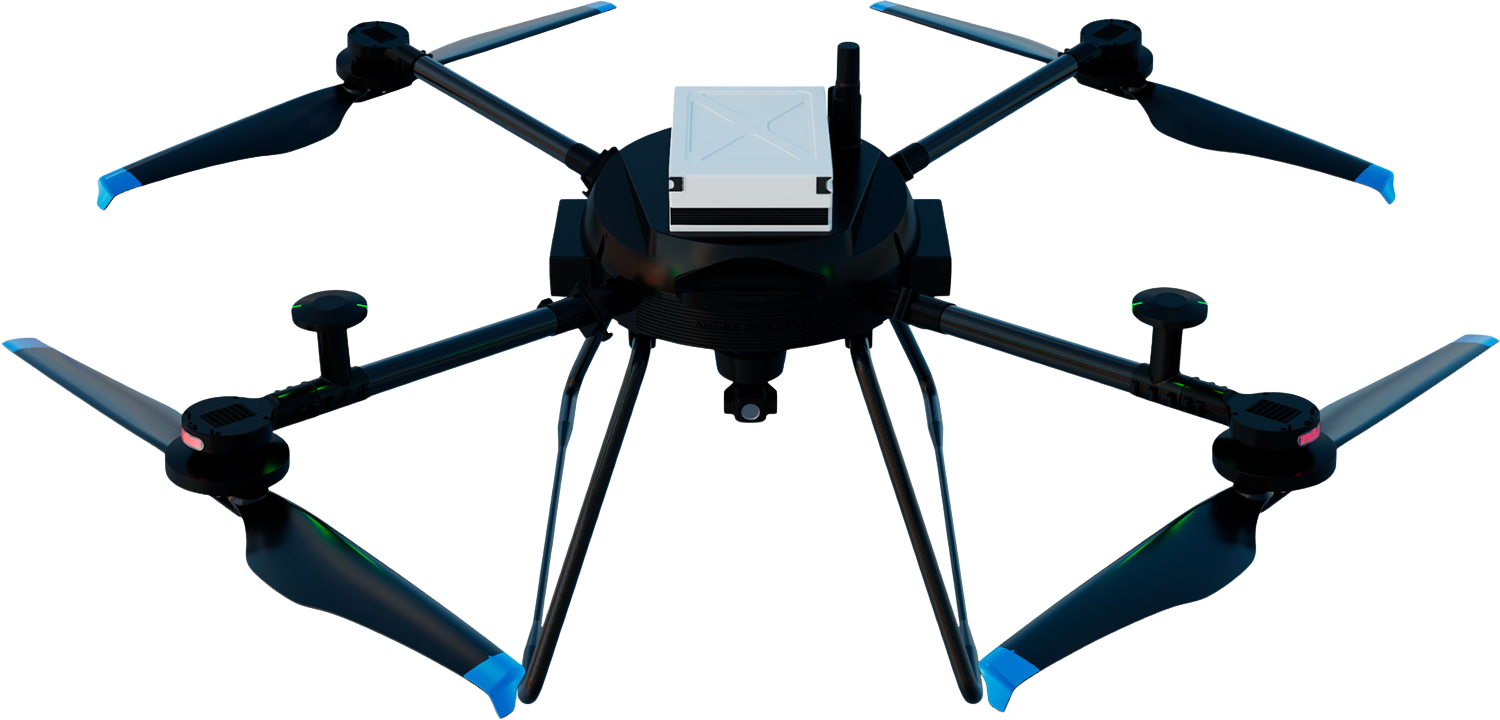 GLOW.L is the standard platform for industrial drones with excellent portability and greatly improved maneuverability.-Amuse One Self Co., Ltd.