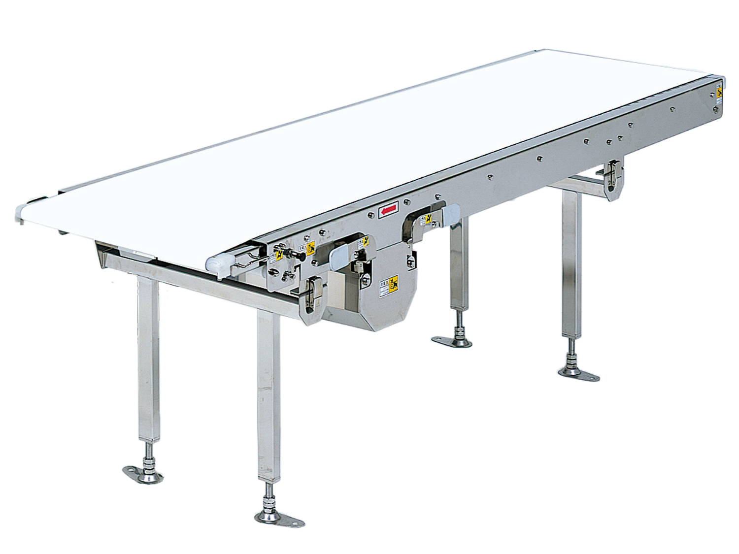 TE1-VG-Food conveyor series that transports food safety and security Telescopic conveyor type Manual telescopic conveyor with easy belt attachment and detachment TE1